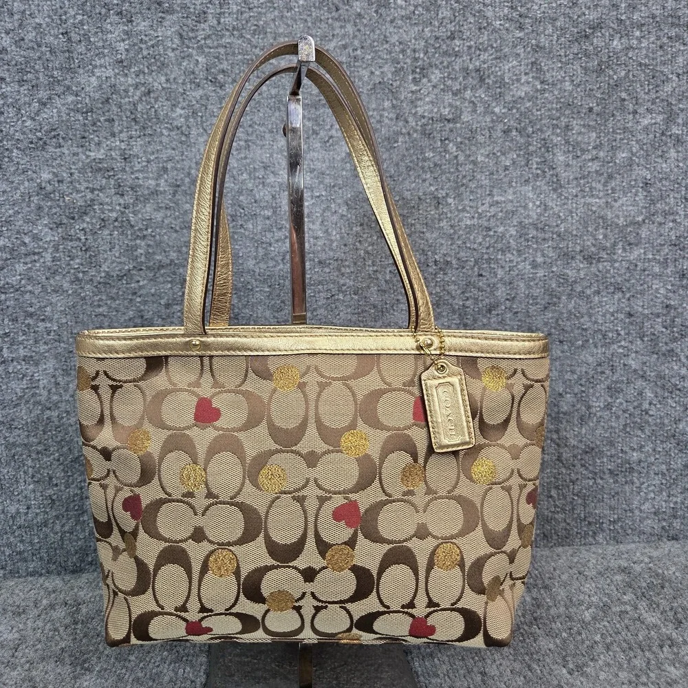 COACH Laura Secret Admire Signature Mini Tote Bag Handbag VTG Y2K Brown F46933